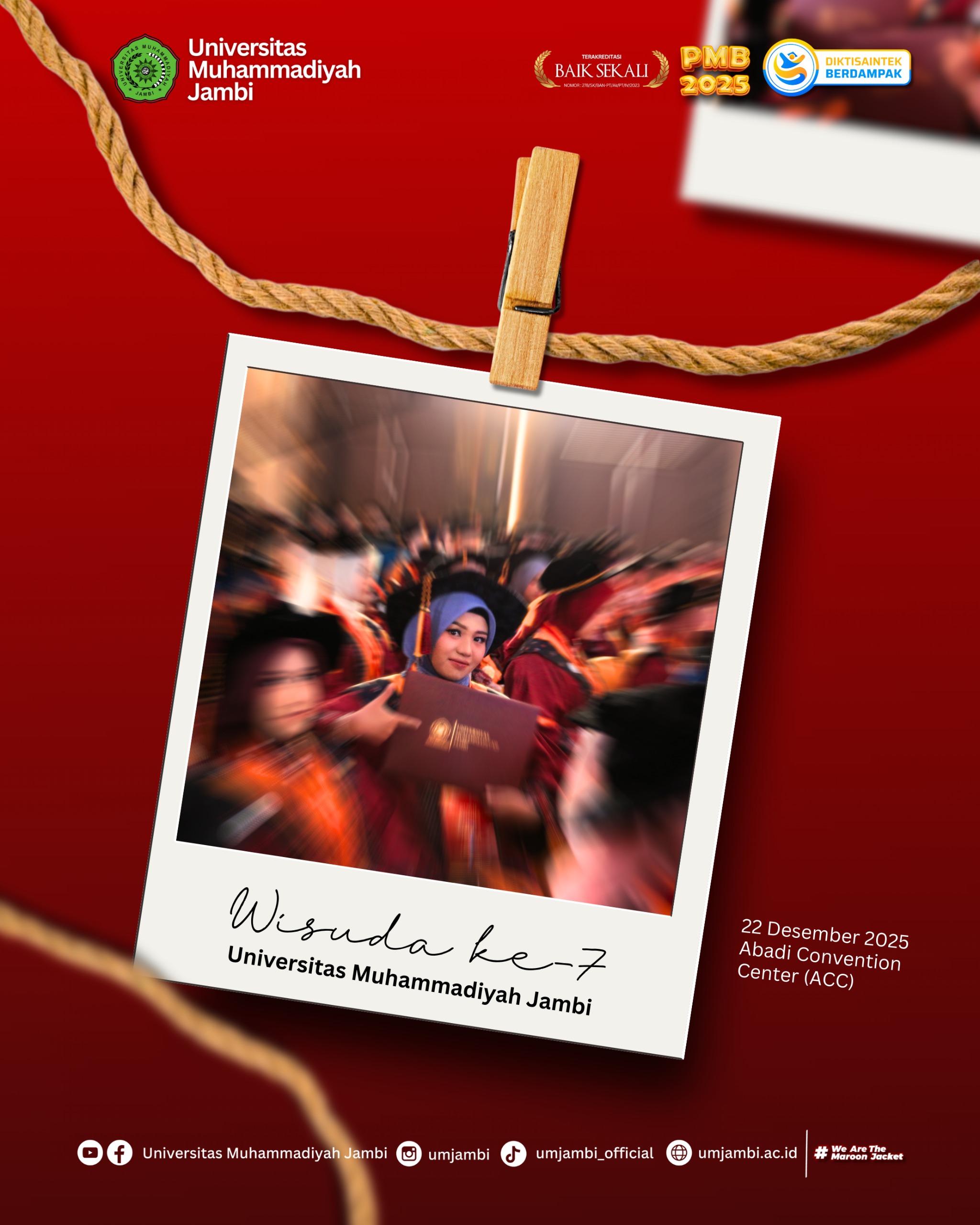 UM Jambi Gelar Wisuda ke-7, Luluskan Ratusan Wisudawan Bertema Forging Future Leaders Through Innovation and Integrity