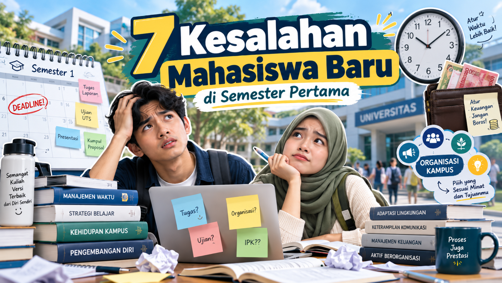 Maba Wajib Tahu! 7 Kesalahan di Semester Pertama yang Sering Bikin Kuliah Berantakan