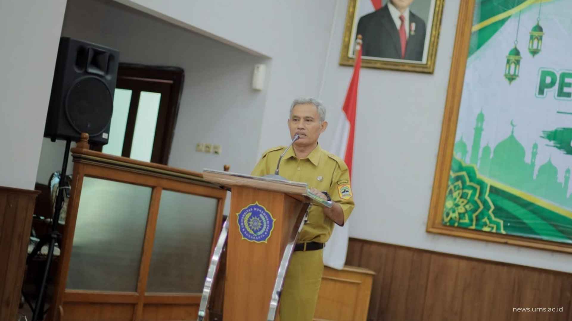 Kasi SMA Cabang Dinas Pendidikan Wilayah VII Provinsi Jawa Tengah, Edi Purwanto, S.E., M.M., dalam agenda pembukaan MAPSI SMA Kabupaten Sukoharjo 2026. Foto: Doc.Humas/Azhar