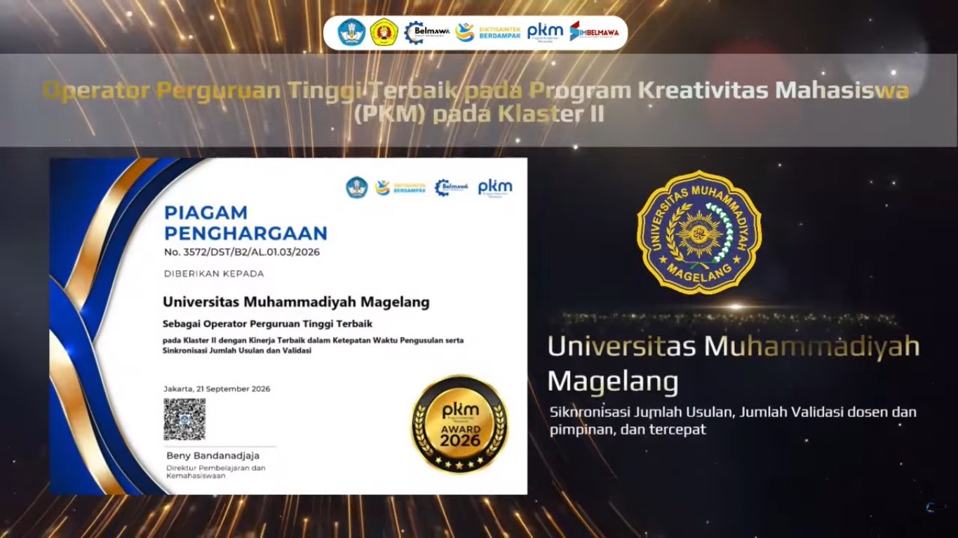 Pengelolaan PKM UNIMMA Raih Penghargaan Operator Terbaik Klaster II pada PKM Award 2026