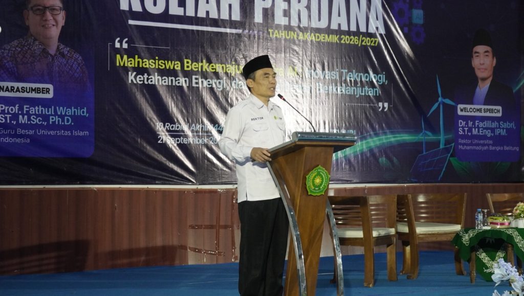 Kuliah Perdana Unmuh Babel Hadirkan Prof. Fathul Wahid & Bambang Patijaya Bahas AI, Energi, dan Masa Depan Berkelanjutan